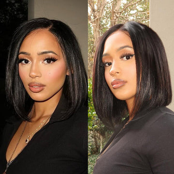 Crazy Wednesday | PreMax Wigs | Super Natural Hairline Silky Glueless 5x5 Closure HD Lace Short Bob Wig Pre-Cut Lace