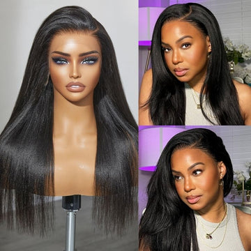 Weekly Special | PreMax Wigs - Nature Max Yaki Straight Ear-to-ear 13x6 Frontal HD Lace Glueless Wig 100% Human Hair
