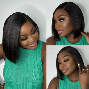 Crazy Wednesday | Ultra Natural Glueless Minimalist HD Lace C Part Bob Wig 100% Human Hair | Classic & Chic