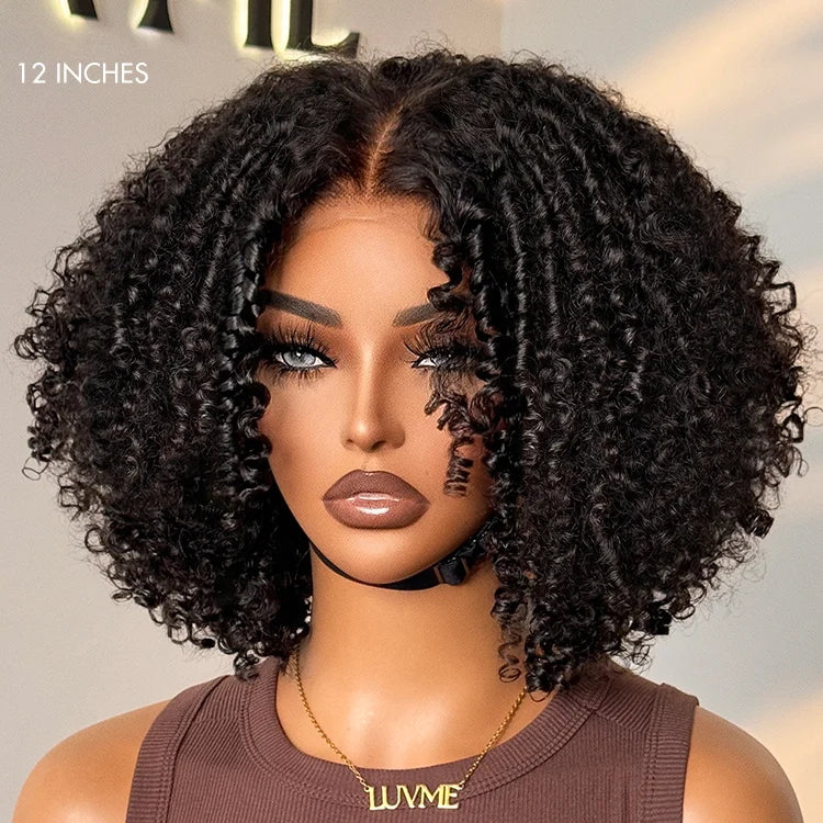 Coily Curly 5x5 Closure HD Lace Glueless Pre-Cut Wig with Breathable Cap