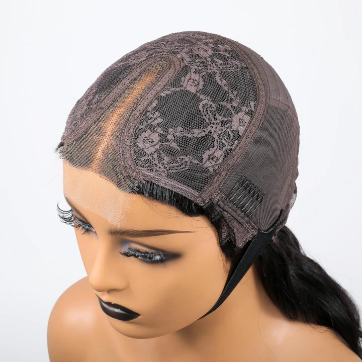 Throw On & Go | Bronze Brown Big Ocean Wave Wig With Bangs - US Only