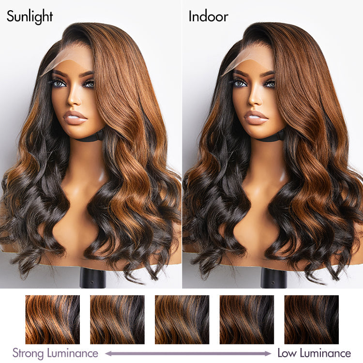 LIMITED STOCK | Luvme Hair 180% Density | Trendy Brown With Black Peekaboo Loose Wave Glueless 5x5 Closure Lace Wig