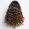 Weekly Special | Beginner Friendly Brown Highlights Bouncy Loose Wave Glueless Minimalist HD Lace Wig - US Only