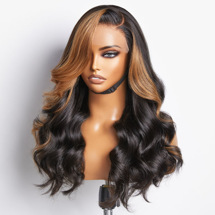 Special Deal | Blonde Brown Highlights Loose Body Wave Glueless 5x5 Closure Lace Wig Face-Framing-US ONLY