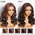 Limited Design | Peekaboo Bronze Brown Loose Body Wave Glueless 5x5 Closure HD Lace Wig | Large & Small Cap Size