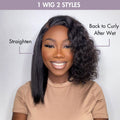 New Customers Only | Wet and Wavy 5x5 Closure Pre-Cut Lace Water Wave Wig Glueless Side Part Human Hair Wig Breathable Cap