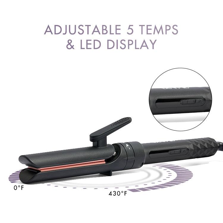 US Plug 3 in 1 Instant Heating Curling Iron Set with Interchangeable Straightener for All Hair Types