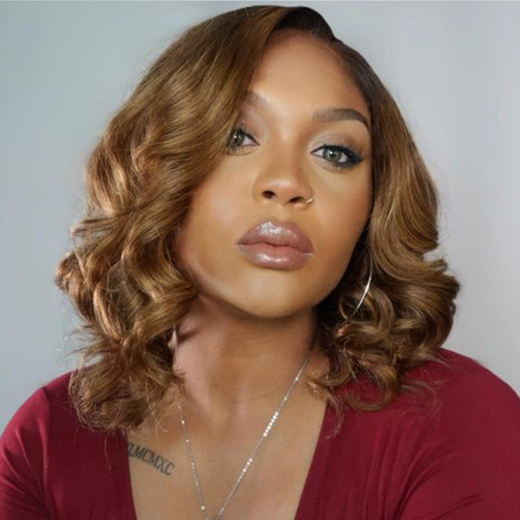 Special Deal | Bouncy Blonde Light Weight Left C Part Loose Wave Glueless 5x5 Closure Lace Wig