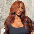 Cinnamon Brown Loose Wave / Straight / Straight Layer Glueless 5x5 Closure  HD Lace Wig- US ONLY