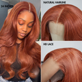 Cinnamon Brown Loose Wave / Straight / Straight Layer Glueless 5x5 Closure  HD Lace Wig- US ONLY