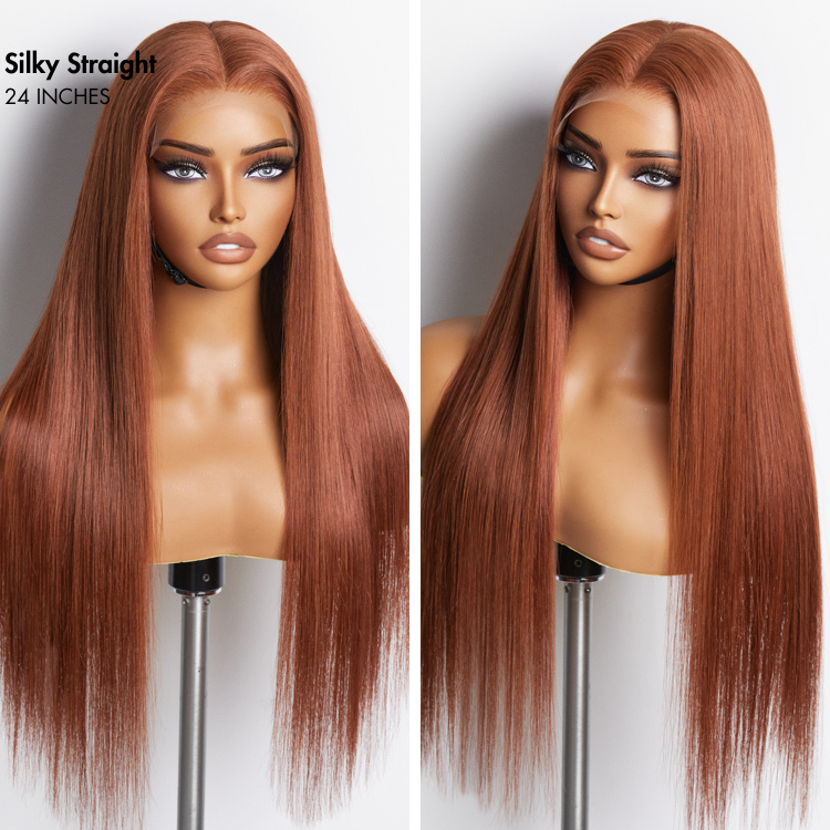Cinnamon Brown Loose Wave / Straight / Straight Layer Glueless 5x5 Closure  HD Lace Wig- US ONLY