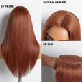 Cinnamon Brown Loose Wave / Straight / Straight Layer Glueless 5x5 Closure  HD Lace Wig- US ONLY