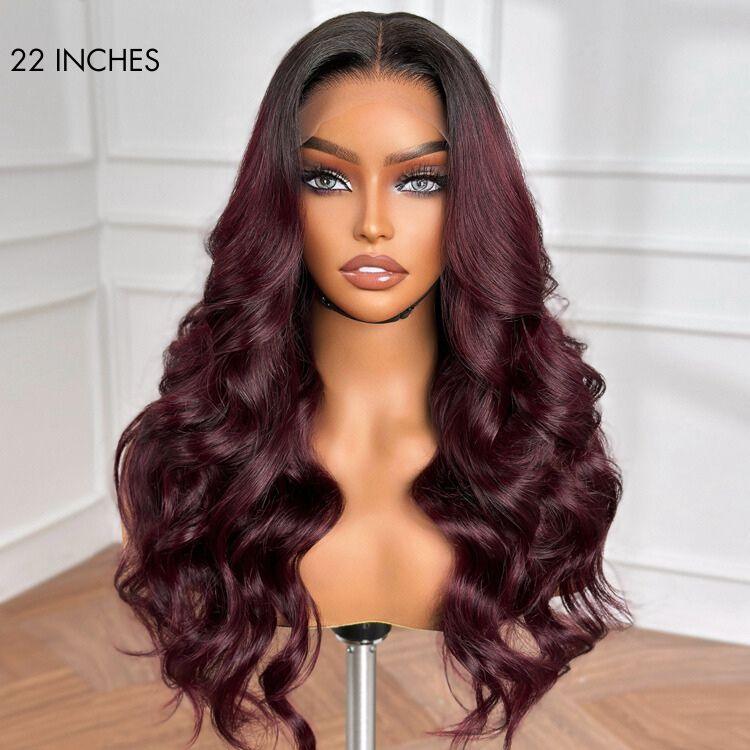 Charming Brown Layered Cut Loose Wave 5x5 Closure Lace Glueless Wig 100% Human Hair - US Only