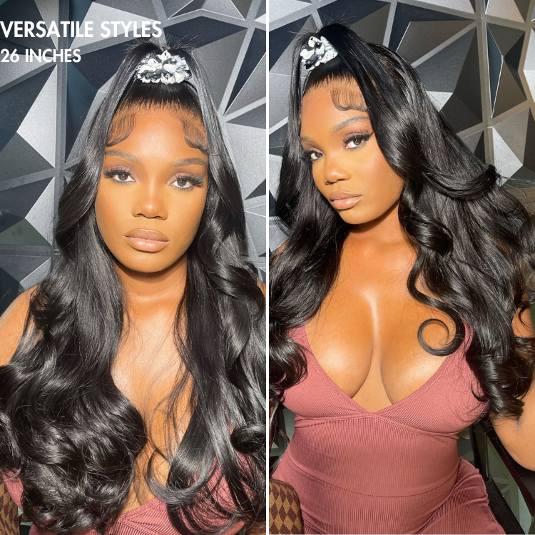 New Customers Only | PreMax Wigs | Super Natural Hairline Silky Straight Glueless 13x4 Frontal Lace Wig Human Hair Pre-Cut Lace