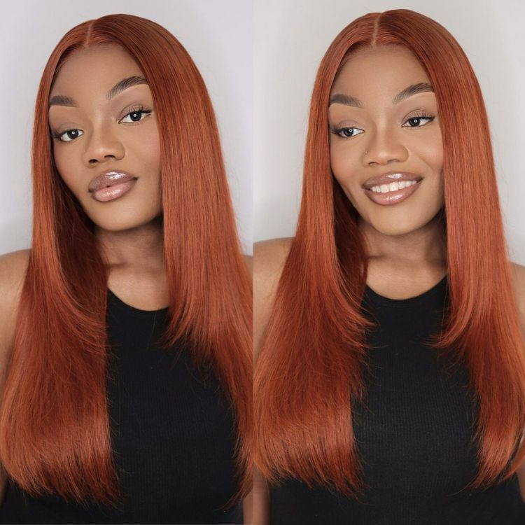 Cinnamon Brown Loose Wave / Straight / Straight Layer Glueless 5x5 Closure  HD Lace Wig- US ONLY