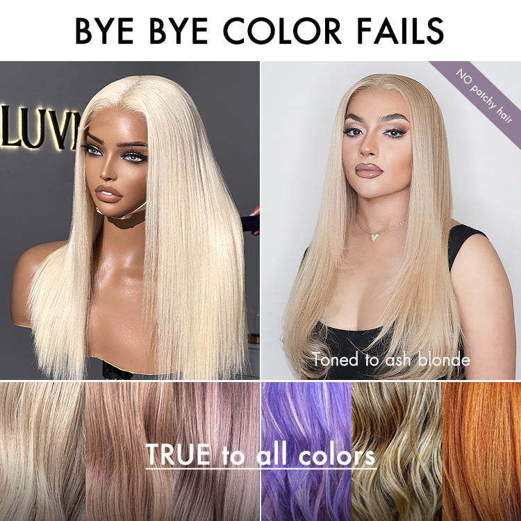 LUVME COLOR FREEDOM™ - Blonde 613 Silky Straight Glueless 5x5 Closure HD Lace Wig 100% Virgin Human Hair