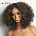 4C Edges Wig™ - Highlight Afro Curls Glueless 5x5 Closure HD Lace Wig Breathable Cap