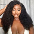 4C Edges | Realistic Kinky Edges Afro Curly Glueless Long Wig 100% Human Hair -US Only