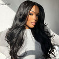 Trendy Layered Cut Loose Body Wave 5x5 Closure HD Lace Glueless Mid Part Long Wig - US Only