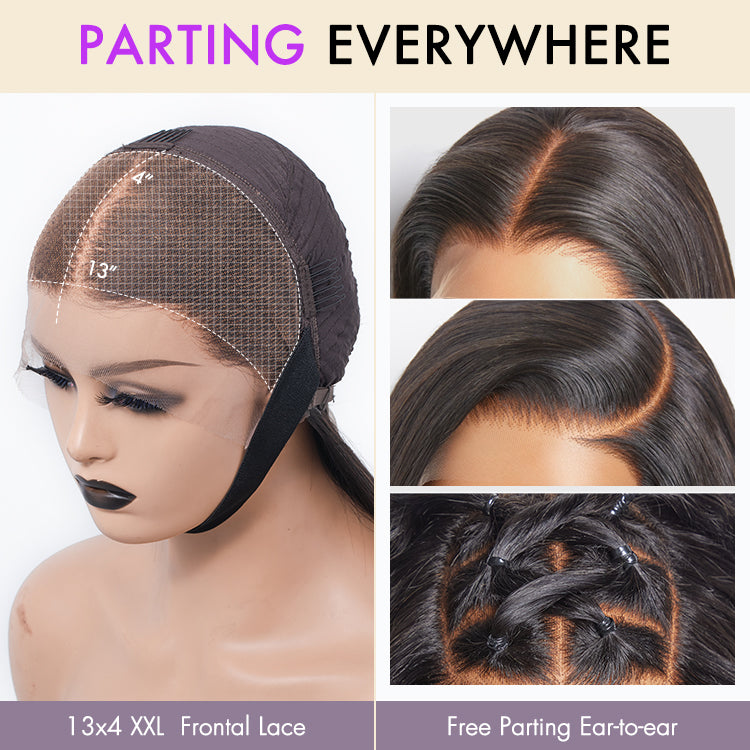Crazy Wednesday | PreMax Wigs | Natural Hairline Silky Straight Layer Cut Glueless 13x4 Frontal Lace Wig Human Hair Pre-Cut Lace