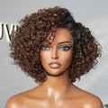 48H Delivery | Ombre Brown Fluffy Kinky Curl Glueless Minimalist HD Lace Wig Ready to Go -US ONLY