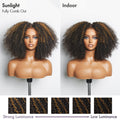 4C Edges Wig™ - Highlight Afro Curls Glueless 5x5 Closure HD Lace Wig Breathable Cap