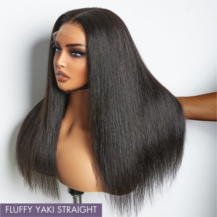 Points Reward | 24 Inches Luvme Hair Yaki Straight 5x5 Closure HD Lace Glueless Long Wig Pre-Cut Lace