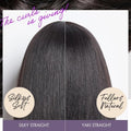 Exclusive Sale | Breathable Cap Yaki Straight Ultra Natural Minimalist Lace Long Wig with Bangs