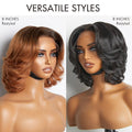 Exclusive Sale | 1 SEC INSTALL WIG | Elegant Boss Vibe Short Pixie Cut Natural Black / Ombre Brown Glueless Minimalist HD Lace Wig Ready to Go