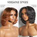 Weekly Special | 1 SEC INSTALL WIG | Elegant Boss Vibe Short Pixie Cut Natural Black / Ombre Brown Glueless Minimalist HD Lace Wig Ready to Go