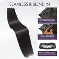 Exclusive Sale | Straight / Body Wave / Kinky Curly / Yaki Straight / Kinky Straight Clip in Hair Extensions Real Human Hair Pieces 135g 9pcs / 7pcs with Free Gift