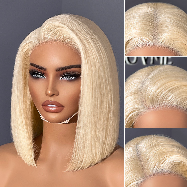 LUVME COLOR FREEDOM™ - Blonde 613 Silky Straight Glueless 5x5 Closure HD Lace Wig 100% Virgin Human Hair