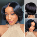 Weekly Special | 1 SEC INSTALL WIG | Elegant Boss Vibe Short Pixie Cut Natural Black / Ombre Brown Glueless Minimalist HD Lace Wig Ready to Go