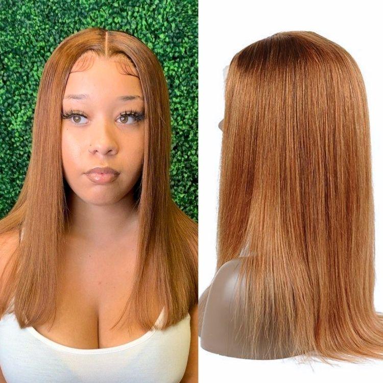 Glueless HD Lace Blonde Highlight Silky Straight Minimalist Lace Wig 100% Human Hair - US Only