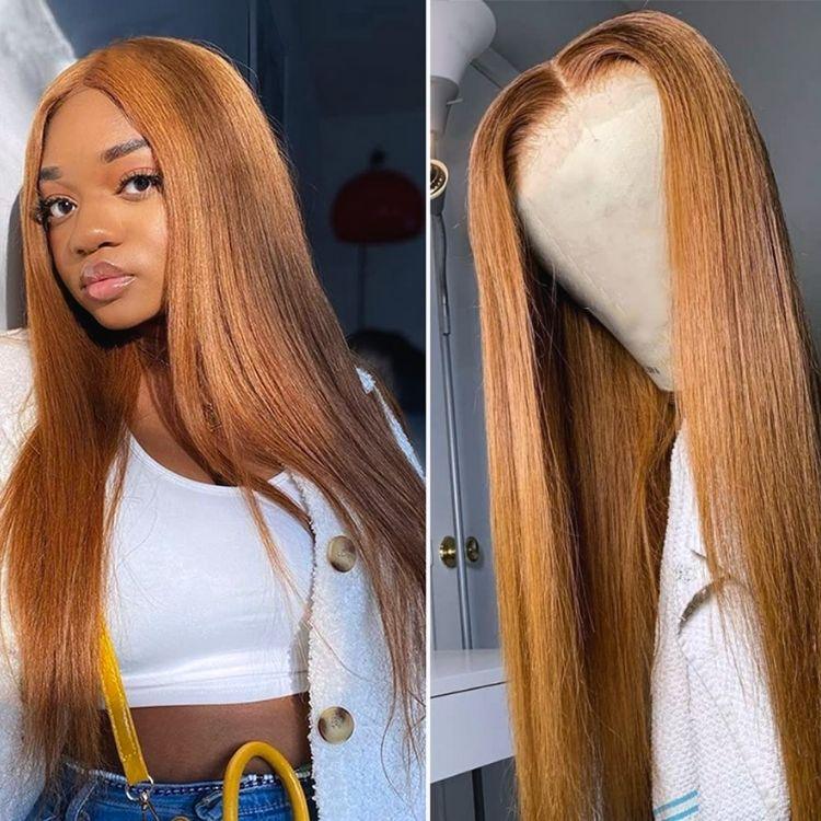 Glueless HD Lace Blonde Highlight Silky Straight Minimalist Lace Wig 100% Human Hair - US Only