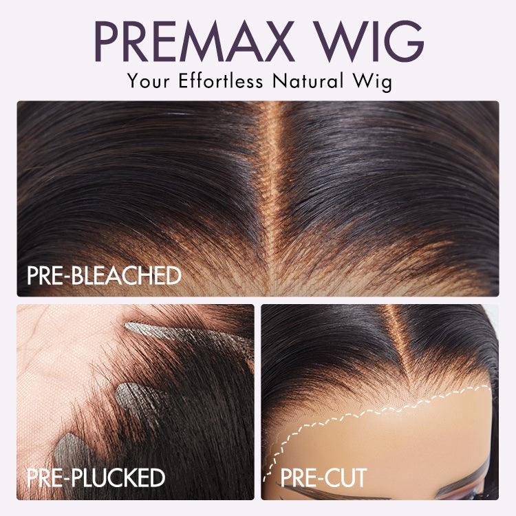 Crazy Wednesday | PreMax Wigs | Silky Blunt Cut Glueless 2x6 / 5x5 Closure Lace Shoulder Length Bob Wig Pre Plucked & Bleached