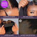 Brown Highlight / Natural Black / Blonde Highlight Deep Curly Glueless 5x5 Closure Pre-Cut Lace Wig Breathable Cap