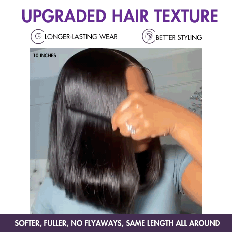 Crazy Wednesday | PreMax Wigs | Silky Blunt Cut Glueless 2x6 / 5x5 Closure Lace Shoulder Length Bob Wig Pre Plucked & Bleached
