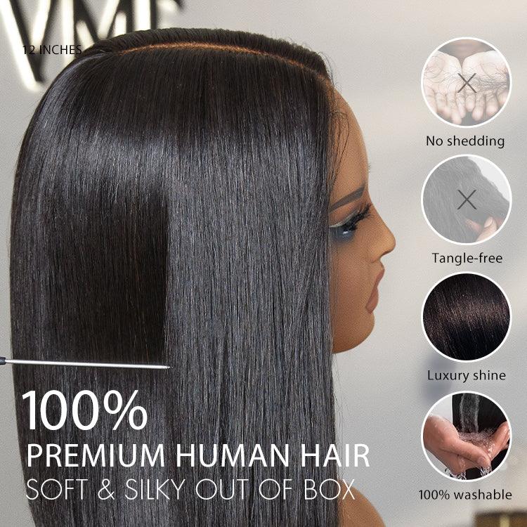 Crazy Wednesday | PreMax Wigs | Silky Blunt Cut Glueless 2x6 / 5x5 Closure Lace Shoulder Length Bob Wig Pre Plucked & Bleached