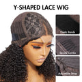 VIP DAY ONLY | 16 Inches Curtain Bangs Jerry Curly Glueless Y-Shape HD Lace Wig - US Only