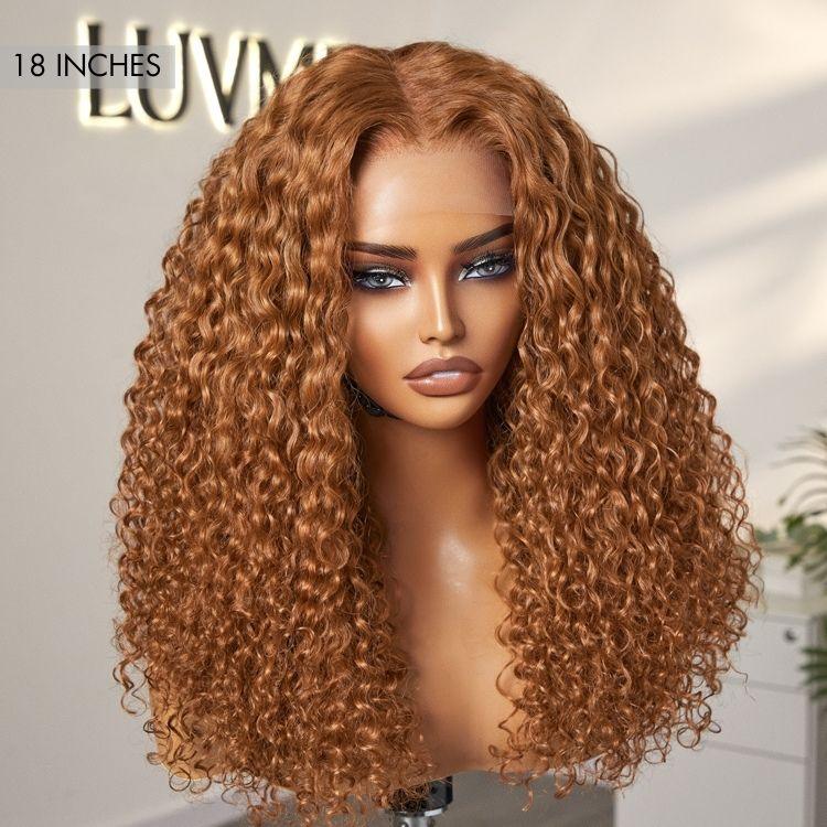 Ginger Spice Water Wave Glueless 5x5 Closure Lace Curly Wig - US Only