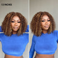 Luvme Hair 180% Density Honey Blonde Highlight Kinky Curly Glueless 5x5 Closure HD Lace Wig Breathable Cap
