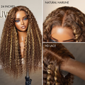 Weekly Special | Honey Blonde Highlight Kinky Curly Glueless 5x5 Closure HD Lace Wig Breathable Cap