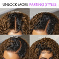 1 SEC INSTALL WIG | Sun-kissed Ombre Blonde Kinky Curly Glueless 5x5 Clouse Pre-Cut Lace Wig - US Only