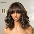Weekly Special | True Scalp Blonde Highlight Loose Wave Glueless Minimalist Lace Wig with Bangs