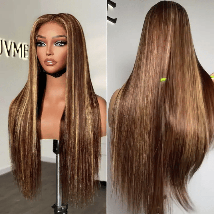 VIP DAY ONLY | 16 Inches Honey Blonde Highlight Silky Straight Glueless 5x5 Closure HD Lace Long Wig -US Only