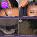Ultra Natural Slicked Back Short Curly Wig Glueless Ear-to-ear Wide T Lace Front Wig