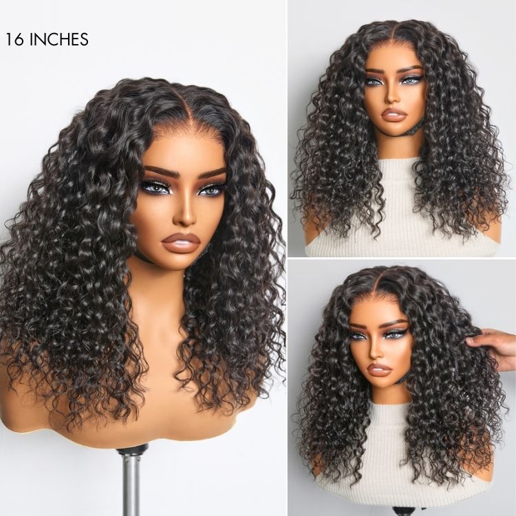 Exclusive Sale | AiryFit™ Scalp Care Wigs | Effortless Water Wave Snugfit Glueless 5x5 Closure Pre-Cut Lace Curly Wig