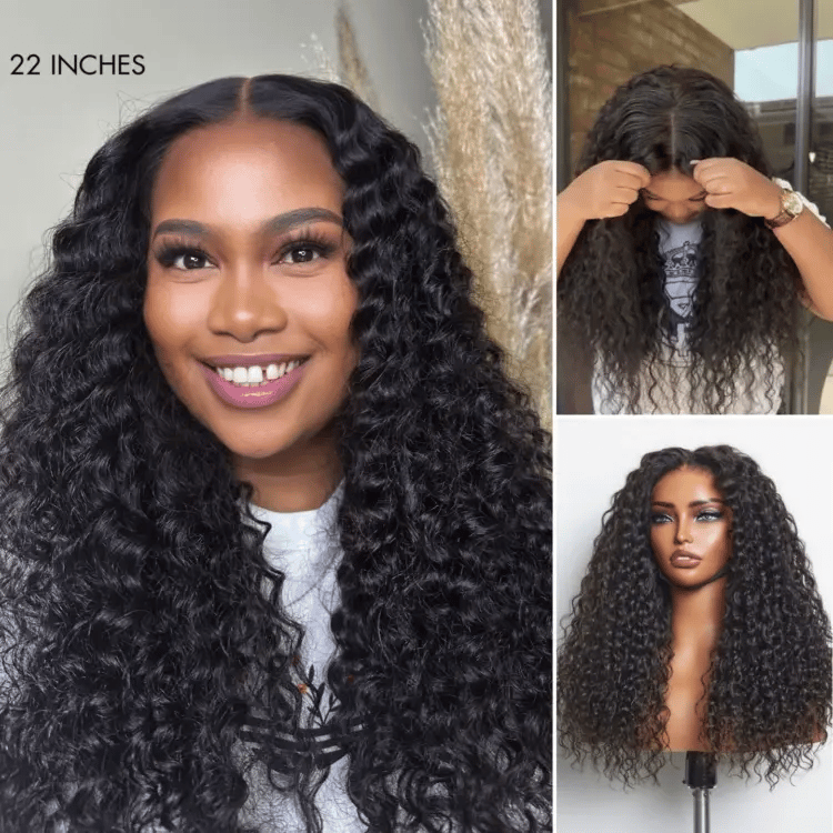 Exclusive Sale | AiryFit™ Scalp Care Wigs | Effortless Water Wave Snugfit Glueless 5x5 Closure Pre-Cut Lace Curly Wig