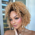 Put On & Go Ombre Ash Blonde Kinky Curly Glueless Minimalist HD Lace Wig Pre-Cut Lace - US Only